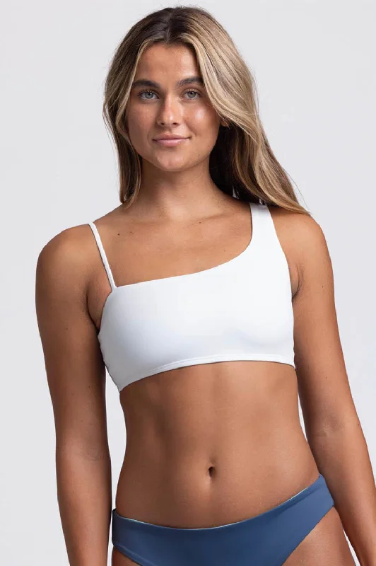 Willa Bikini Top - White Button-down bikini, Fashionable, Sexy, Comfortable