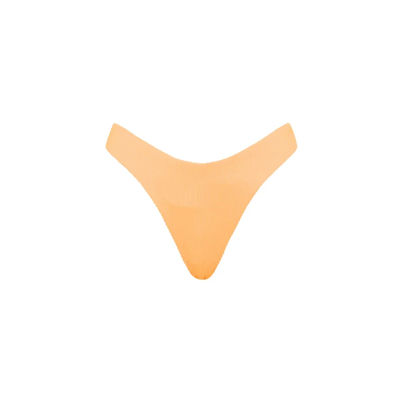 Brazilian Thong Bikini Bottom - Mango Ribbed Bikini with rings, Chic, Stylish, Sexy
