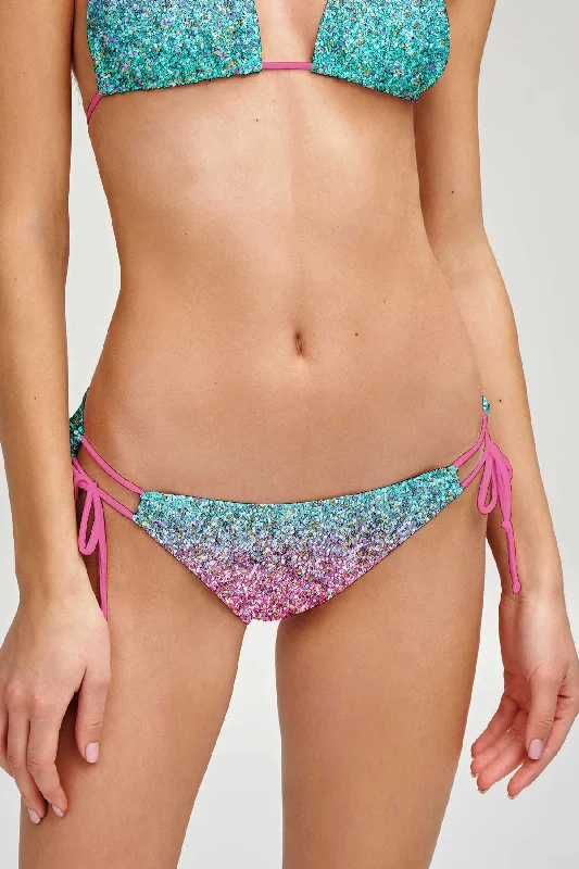 Maldives Sofia Pink Loop Tie Side Hipster Bikini Bottom - Women Bikini with padding, Supportive, Sexy, Comfortable