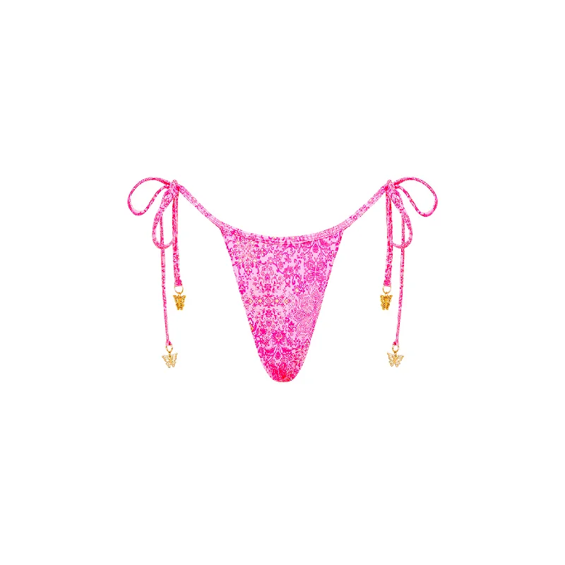 Micro Thong Tie Side Bikini Bottom - Rose Quartz Lace bikini top, Feminine, Elegant, Sexy Micro Thong Tie Side Bikini Bottom - Rose Quartz Lace bikini top, Feminine, Elegant, Sexy