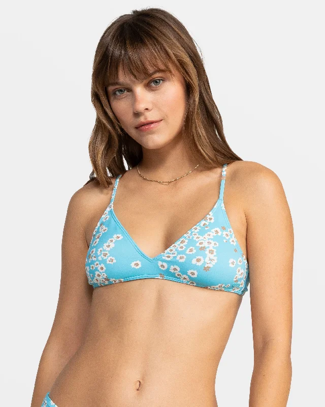 Printed Beach Classics Strappy Triangle Bikini Top - Maui Blue Margarita Plunge top bikini, Sexy, Trendy, Comfortable
