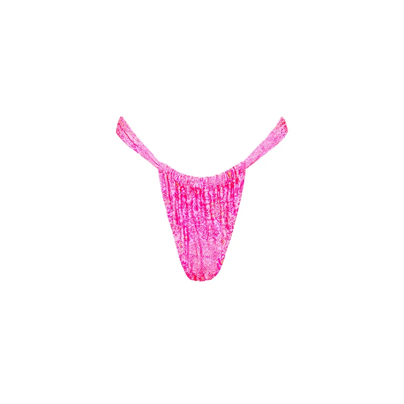 Ruched Thong Bikini Bottom - Rose Quartz Push-up bikini, Sexy, Trendy, Beachwear