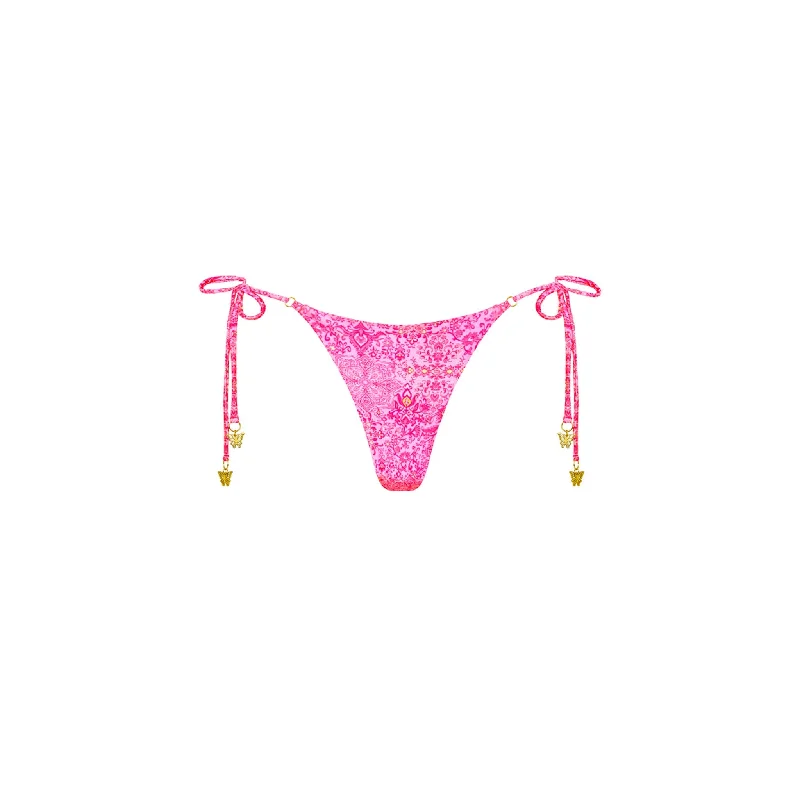 Thong Tie Side Bikini Bottom - Rose Quartz Mesh panel bikini, Sexy, Fashionable, Comfortable Thong Tie Side Bikini Bottom - Rose Quartz Mesh panel bikini, Sexy, Fashionable, Comfortable