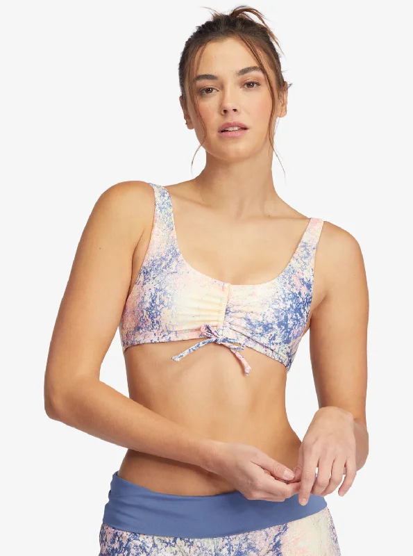 Active Athletic Bralette Bikini Top Bikini with ruffle sleeves, Feminine, Trendy, Stylish
