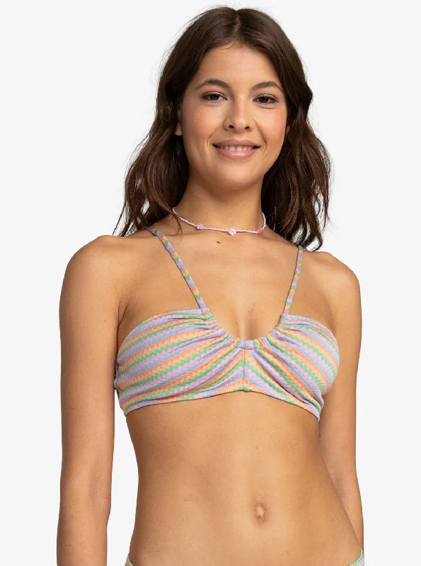 Wavy Stripe Fashion Bralette Bikini Top - Papaya Wavy Stripe S Ruched bikini bottom, Trendy, Sexy, Comfortable Wavy Stripe Fashion Bralette Bikini Top - Papaya Wavy Stripe S Ruched bikini bottom, Trendy, Sexy, Comfortable